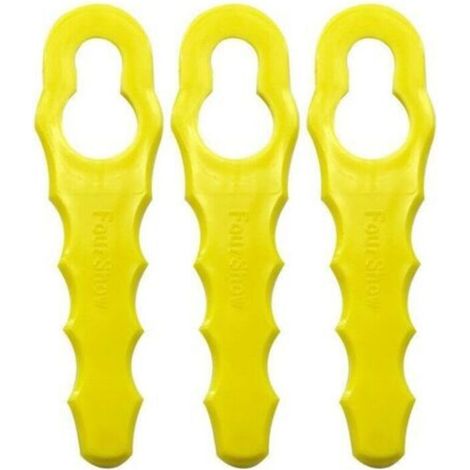 Lot de 100 Lames de Rechange compatible pour Ryobi Coupe Bordure, Têtes Double Lames Dentelées RAC155 RAC157 RAC158- (1/5)