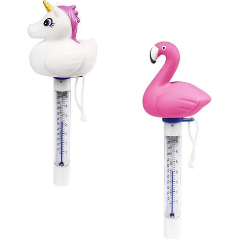 Thermomètre De Piscine Flottant En Forme De Licorne Et De Flamant Rose Avec Corde 58595 (1/5)