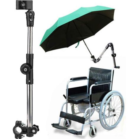 Rollstuhl-Regenschirmzubehör, langlebiger und robuster Multifunktions-Regenschirmhalter aus ABS und Edelstahl für Fahrräder für Familien