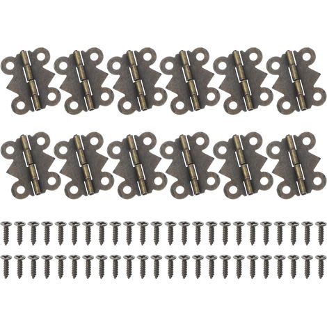 Lot De 12 Charnière Pour Boîte À Bijoux 0.9x0.8 Pouce Ton Bronze (1/5)