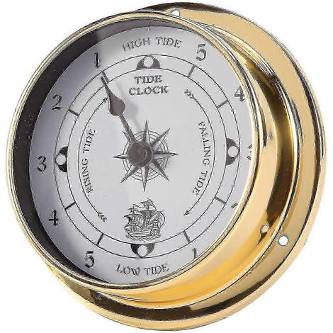 Horloge de marée, testeur mural en cuivre compatible avec les stations météorologiques marines, horloge de marée murale pour bateaux, 115 mm (1/5)
