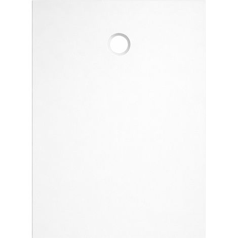 Piatto doccia 120x80x2.6 cm ultrasottile in Polibeton bianco opaco Soft-Touch - Rifilabile - NELSON