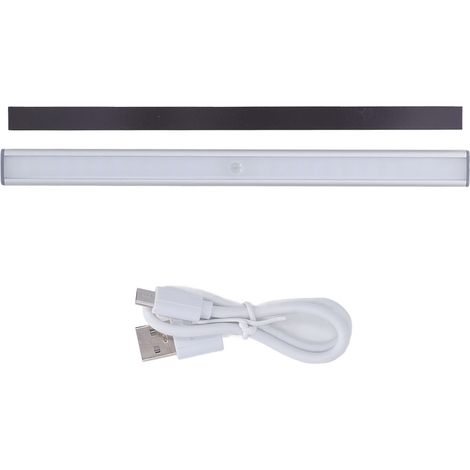 72-LED-Bewegungsmelder-Lichtleiste, USB-aufladbar, magnetische Befestigung, Nachtsicht