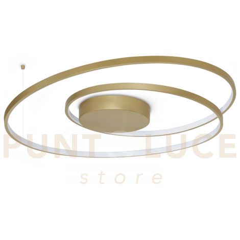 OZ LAMPADARIO A SOFFITTO LED SMD 52 W On-Off 6100 lm 3000 K D.80CM OTTONE