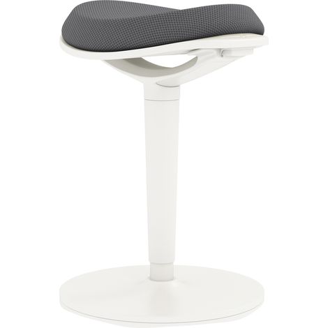 Tabouret à balançoire: chaise pivotante ergonomique réglable en hauteur pour le bureau, grillage gris pour un travail confortable