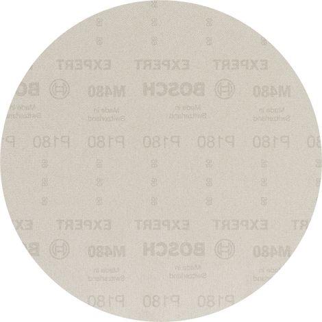 Bosch – Grille abrasive EXPERT M480 2608900711 pour ponceuse cloison sèche – Ø 225 mm – Grain 180 – 25 pcs – Aspiration poussière efficace
