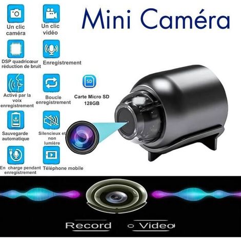 Caméra de surveillance - X5 - HD 1080p - Vision nocturne infrarouge - Sans fil - Détection de mouvement