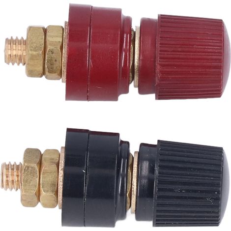 Lot de 5 borniers d'alimentation pour une transmission stable, une installation facile et un régulateur de tension flexible M6 noir et rouge pour camping-car.