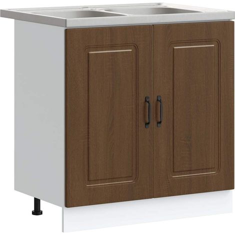 Maison Exclusive - Mobile da cucina Kalmar Rovere Marrone 80 x 46 x 81,5 cm