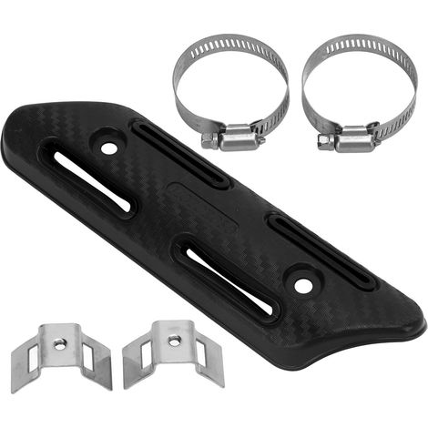 Schwarzer Auspuff-Hitzeschutz für 4-Takt-Motorräder, Quads, SSVs und Geländefahrzeuge – Hochtemperaturisolierung, universeller Hitzeschutz (1/5)