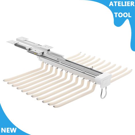ATELIER Tirer pantalons Rack Double rangée pantalons Rack alliage d'aluminium organisation placard pantalons Rack (1/5)