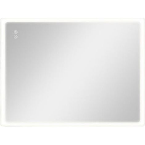 Miroir rectangulaire avec LED de 20 W, dimensions 80 x 60 cm. Idéal pour éclairer et rehausser votre espace, apportant élégance et modernité à votre maison. Parfait pour n'importe quelle pièce. (1/2)