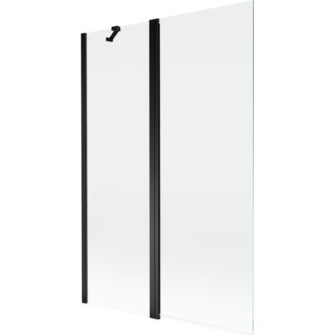 Paroi de douche Mexen Mist 2 volets 120 x 150 cm, transparent, noir - 8A9-120-011-70-00 (1/5)