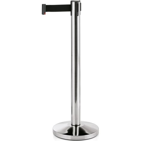 Poteau poli 200 cm sangle noire inox polyester LIGHTFLEX - Was Germany