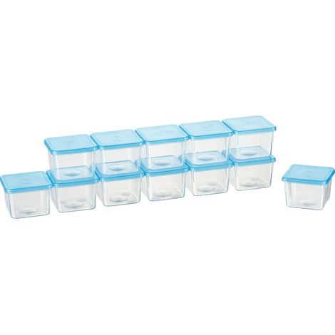 lot de 12 mini-boîtes de congélation 0,08 l rectangulaires 5 x 5 x 4 cm