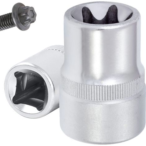 Llave de vaso 1/2" corto TORX, medida E20 (1/4)