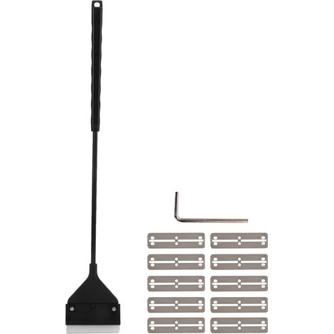 Grattoir à algues à long manche pour aquarium, outil d'élimination du verre avec 10 lames pour réservoir d'eau salée et d'eau douce 42cm / 16,5 pouces (1/5)