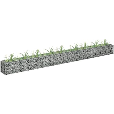 Vidaxl – Lit surélevé à gabion acier galvanisé 360x30x30 cm – Conception de grille stable – Capacité de charge élevée – Facile à assembler (1/6)