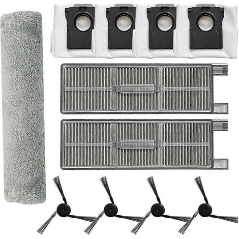 11 pièces de rechange pour aspirateur Mova Z50 Ultra/Z5 Pro/Z5 : lingette de nettoyage, brosse latérale, filtre et sac à poussière. (1/5)