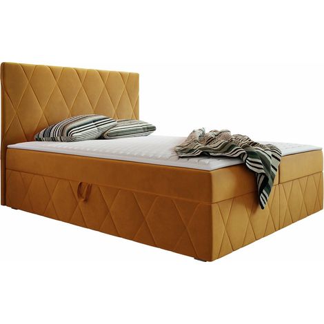 Lit boxspring Comfivo Avis, Magic Velvet 2288, Continental, Double, 160x200, Tissu, Disponible, 163x206x112cm (1/5)