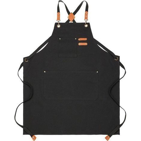 Tabliers Toile, Tabliers de Travail pour Hommes Femmes, Tabliers de Chef avec Sangle Réglable et 3 Poches, Cuisine Cuisson Artiste Peinture, (1/5)