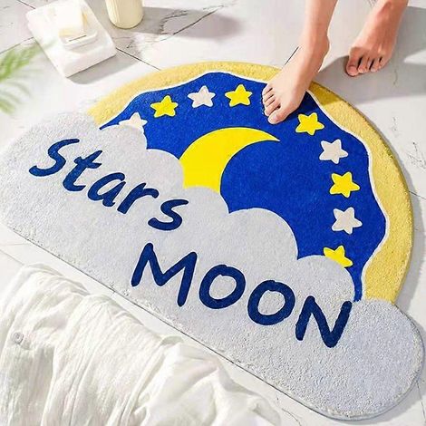 Tapis d'entrée 064060cm, motif arc-en-ciel joyeux, tapis de porte d'intérieur antidérapant et absorbant, tapis de bain, tapis de sol pour cuisine et chambre (1/5)