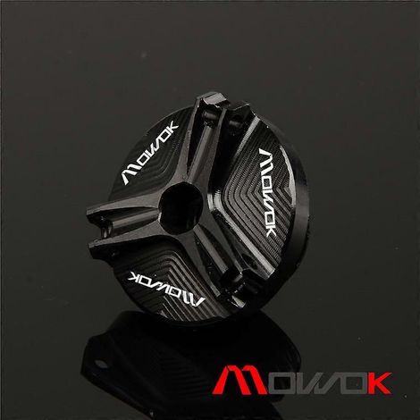 Convient aux Kawasaki Vulcan 650 VulcanS VN650 : raccords en alliage d'aluminium modifié, bouchon de vidange d'huile, couvercle de bouchon (noir). (1/5)