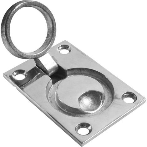 Anneau de poignée carrée 62Boucle de plancher en acier inoxydable de 44 mm, quincaillerie marine, accessoires de yacht 62Anneau de traction encastré en acier inoxydable carré de 44 mm pour plancher de (1/3)