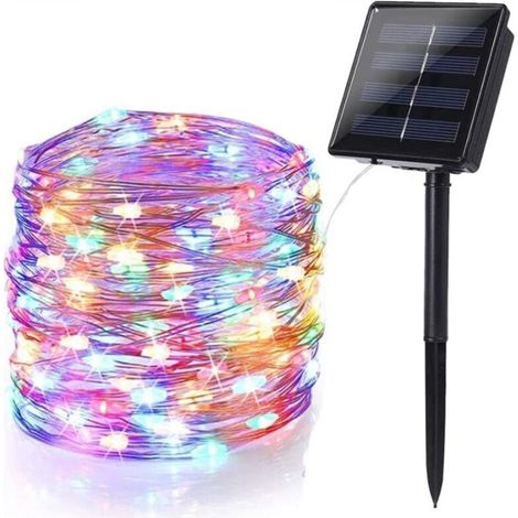 22M 200 LED Outdoor Solar Christmas String Lights, Waterproof, 8 Lighting Modes, Decorative Lights for Garden, Patio, Yard, Home, Party, Wedding, Christmas Tree, Multicolor (1/5)