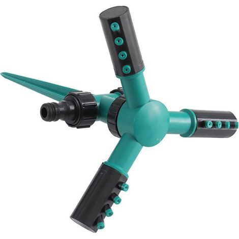 1 arroseur rotatif, portée 8 à 15 m, réglage directionnel, arrosage 360°, pour pelouse et massifs (1/4)