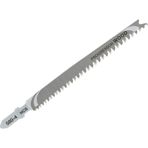 Lot de 5 lames de scie sauteuse à dents Progressor et tige en T Argent