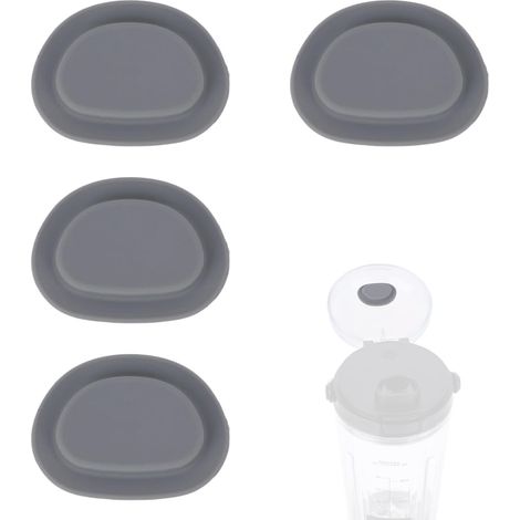 4pcs Bouchon de Couvercle pour Blender, 3,1cm Bouchon Anti-Fuite pour Blender Portable Pièces de Rechange Compatibles avec la Série Ninja Bc151 (Gris Foncé) (1/5)
