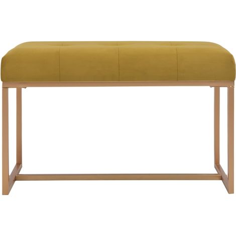 vidaXL Panca 80 cm in Velluto Senape