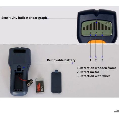 ST79 – détecteur de câbles, détecteur de profondeur de fil mural, détecteur numérique de métaux, Scanner mural Portable (1/4)