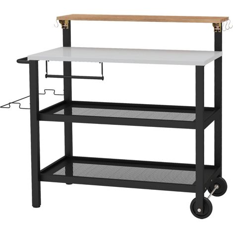 Carrello per griglia con tavolo pieghevole ganci porta asciugamani e tavolo per griglia porta sacco della spazzatura 88304210 88304210 88304210 88304210 88304210 88304210 88304210 88304210 88304210 88