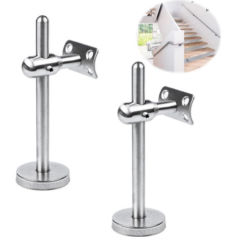 2 Pièces Support de Main Courante, Réglable Acier Inoxydable Supports Muraux Pour Couloirs, en Acier Inoxydable Poli Pour Montage Mural Socle de Main Courante, Rampe Escalier (1/5)