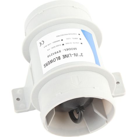 Ventilateur silencieux 12V 3 pouces, extracteur d'air marine pour bateaux et yachts, circulation d'air efficace, soufflerie insonorisée pour cale, ventilation bateau. (1/5)