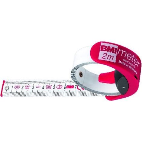 BMI Taschenbandmaß BMImeter 2mx16 Stopper & Gürtelclip