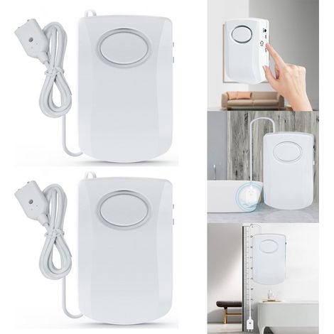 AUTRUCKER Capteur d'immersion d'eau intelligent WiFi (2 pièces), détecteur de niveau d'eau, alarme via application, équipé d'un câble de détection (1/5)