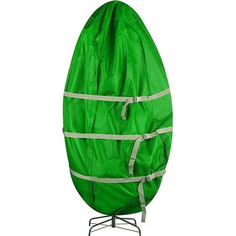 Sac de Rangement pour Sapin de Noël de Grande capacité, Housse Anti-poussière Robuste, Sacs de Rangement imperméables Pliables, étuis de Rangement avec poignées,Vert,114×254cm (1/5)