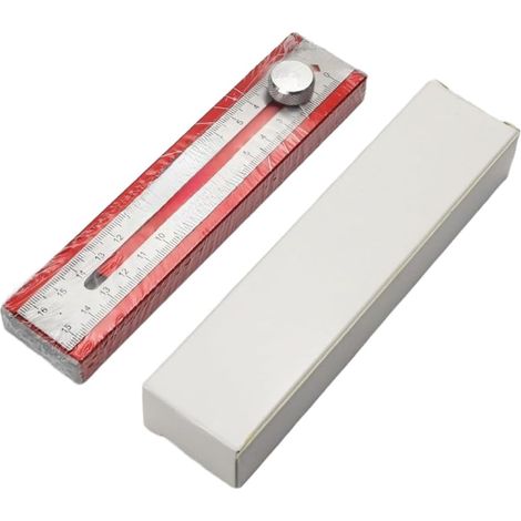 Rule of measurement foldable multifunctional with marking angle, gauge of depth and bubble of level, double scale metric for imperial, tool aluminum alloy for the work of the wood (1/5)