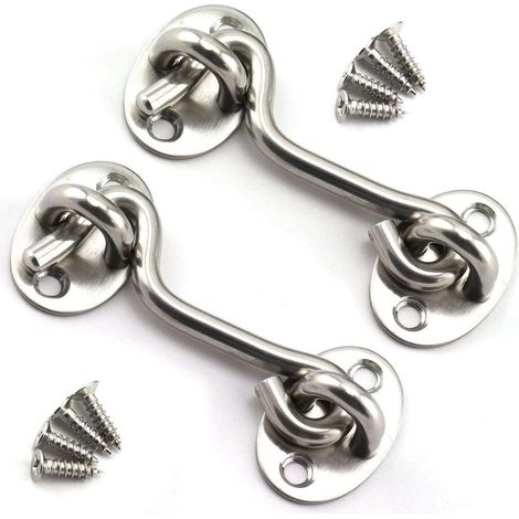 Crochet de cabine - crochets anti-vent - Crochet anti-vent - Support de porte - crochets de fenêtre - Support de fenêtre - Crochet de fenêtre - Fixations de fenêtre - 7,5 cm (1/5)