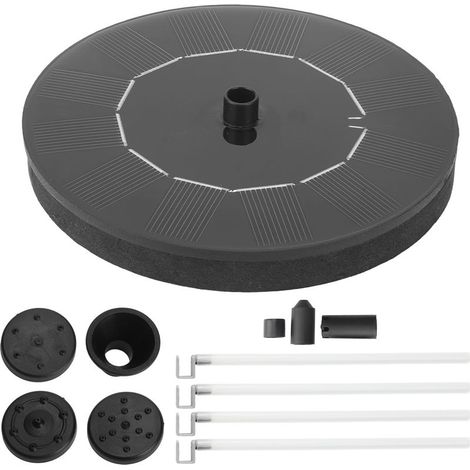 Kit d'accessoires pour fontaine solaire avec pompe et 7 buses pour bain d'oiseaux et jardin. (1/5)