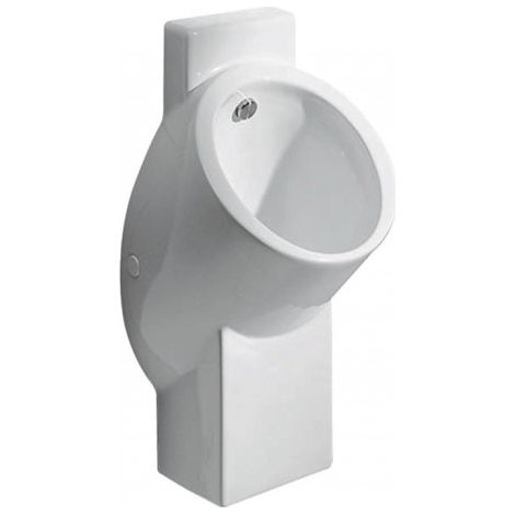 GE Centaurus Urinal hybride, alimentation électrique, sortie haute ou inférieure, blanc, Tect
