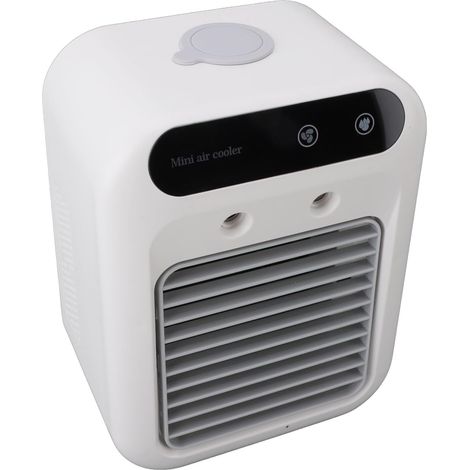 Mini climatiseur portable pour rafraîchir la maison : climatiseur évaporatif silencieux à eau, économe en énergie, avec minuterie, sûr et pratique. Design compact.