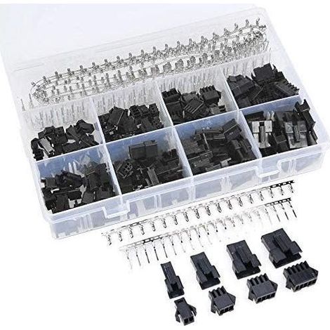 JST SM-Steckverbinder – Stecker und Buchse, 2, 3, 4 oder 5 Pins, 2,5 mm Rastermaß, 560-teiliges Set (1/5)