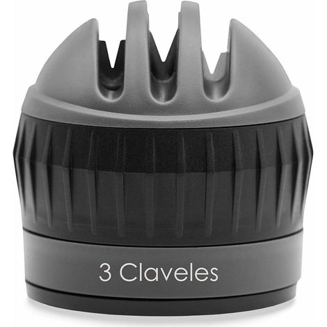 Affilacoltelli 3 Claveles Nero Ergonomico 10x10 cm (1/5)