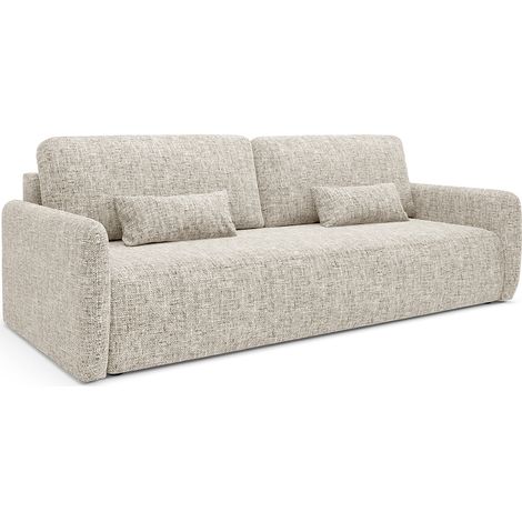 3-Sitzer-Sofa mit Bettkasten Lazare Hellgrau