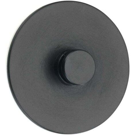 QORVA-Adaptateur Turbo-Loc pour Série Classic Plus, lot de 2, fixation sans perçage - pastilles adhésives, fixation extrêmement forte sur toutes les surfaces lisses, plastique, Ø 6,3x1,4 cm, noir (1/3)