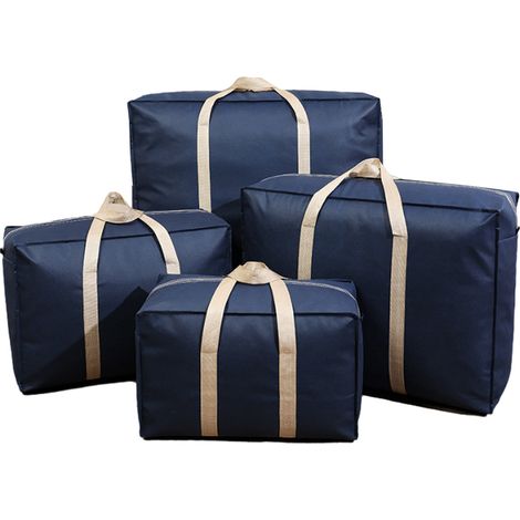 Lot de 4 sacs de rangement épais, doux et respirants pour literie, couettes, oreillers, couvertures et vêtements (1/4)